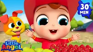 Thumbnail: Bingo and Baby John Make Colorful Fruit Smoothies 🍓 Little Angel Nursery Rhymes | Fun For Kids