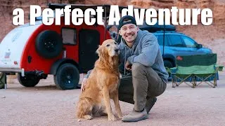 Thumbnail: Desert camping trip in a teardrop trailer with my dog