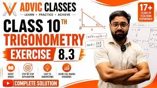 Thumbnail: 📚 Class 10th Mathematics – Trigonometry” – NCERT Exercise 8.3 | Important Questions & Solutions
