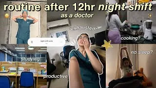 Thumbnail: AFTER NIGHT SHIFT ROUTINE as a doctor *honest* 👩🏻‍⚕️😵‍💫
