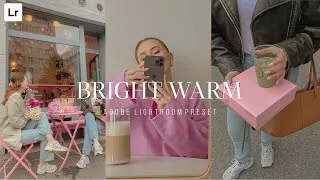 Thumbnail: Bright Warm Preset | Aesthetic Lightroom Preset Free DNG | Lightroom editing tutorial aesthetic