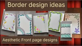 Thumbnail: Simple and creative front page design idea✨/ border designs #youtubeshorts #shorts #frontpage
