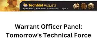 Thumbnail: Warrant Officer Panel: Tomorrow's Technical Force