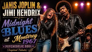 Thumbnail: Janis Joplin & Jimi Hendrix 🔥 Midnight Blues at Monterey 1967 - Psychedelic Soul (Inspired Tribute)🎸