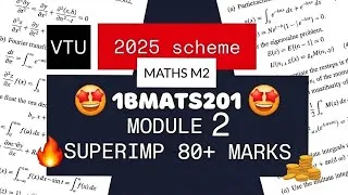 Thumbnail: MATHS M2 MODULE 2 SUPER IMPORTANT QUESTIONS 💯🤩 | 1BMATS201 MODEL PAPER PASSING PACKAGE 2025 SCHEME