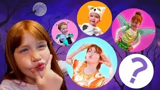 Thumbnail: GUESS the ADLEY COSTUME??!  Halloween A for Adley play along videos! can you win our challenge game