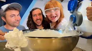 Thumbnail: ADLEY does CRAZY SCiENCE with MARK ROBER!!  fun DIY experiments at CrunchLabs. Frozen science!🧑‍🔬