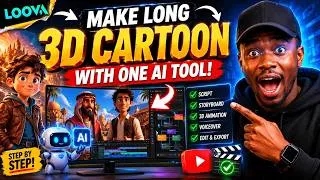 Thumbnail: How to Make a Long 3D Cartoon Animation For YouTube Using One AI Platform