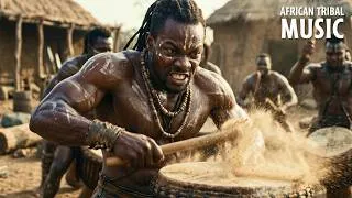 Thumbnail: 🔥 No Weakness. Only Power. ⚡ Aggressive Tribal Drums | African Tribal Drums