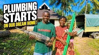 Thumbnail: Plumbing Works Begin! 🏡 Unbelievable Dream Home Transformation + Beef & Vegetable Samosas 