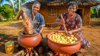 Thumbnail: We Cooked a WHOLE Honey-Glazed Goat Leg in a Clay Pot! 🔥 Traditional African Cooking