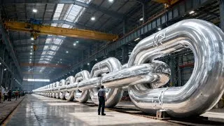 Thumbnail: Inside Anchor Chain Forging Factory – How Red-Hot Steel Becomes Giant Chains (Full Process)