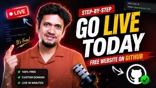 Thumbnail: Deploy your static website for FREE | GitHub Pages & Custom Domain (Step-by-Step) #webdevelopment