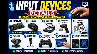 Thumbnail: Input Devices Explained in Detail | Keyboard, Mouse, Scanner, Barcode Reader, QR Scanner & More