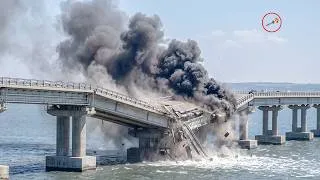 Thumbnail: Russian Troop Convoy Crossing Strategic Bridge Destroyed by Precision Missile Strike