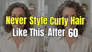 Thumbnail: Stop Styling Your CURLY HAIR Like This After 60! 5 Secrets for Instantly Fuller Volume
