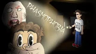 Thumbnail: Two Idiots against Ghosts | PHASMOPHOBIA Gameplay with @justacarToonz and @agentdwarf8527