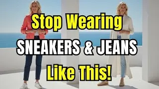 Thumbnail: How to Wear SNEAKERS and JEANS at 60+ and Still Look AMAZING! (5 Genius Styling Hacks!)