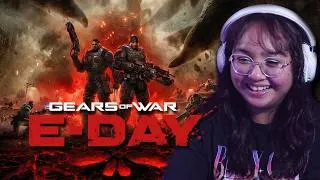 Thumbnail: I'm A New Fan! | Gears of War: E-Day Gameplay Trailer Reaction | Xbox Showcase | AGirlAndAGame