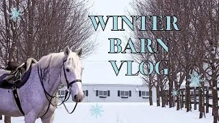 Thumbnail: cozy barn vlog // barn chores + jumping lesson