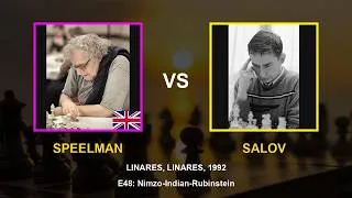 Thumbnail: (Nimzo-Indian-Rubinstein) Speelman vs Salov Linares (Linares) 1992_game_61