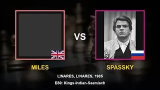 Thumbnail: (Kings-Indian-Saemisch) Miles vs Spassky Linares (Linares) 1985_game_61