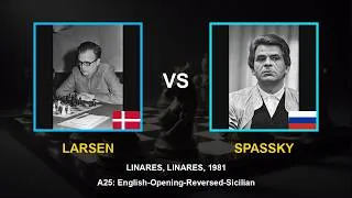 Thumbnail: (English-Opening-Reversed-Sicilian) Larsen vs Spassky Linares (Linares) 1981_game_55