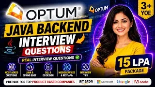 Thumbnail: 🔥Optum Java Backend Interview Questions (3+ YOE) | Real Interview Experience | Crack the Interview🏆