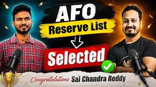 Thumbnail: From AFO Reserve List to SELECTED! | Sai Chandra Reddy's Success Story | Agri Coaching Chandigarh