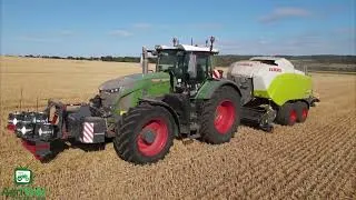 Thumbnail: Fendt 942 + Claas 5300 Baling Oat Straw