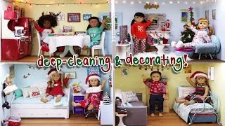 Thumbnail: deep-cleaning my dollhouse & decorating for christmas!