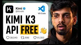 Thumbnail: Kimi K3 vs Claude vs GPT — FREE API Setup in VS Code (Full Tutorial)