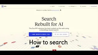 Thumbnail: EXA.AI Search - How to use it for browsing the internet