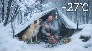Thumbnail: Deep Snow Camping in Heavy Snowfall | Trapped in a Snowstorm with My Dog!