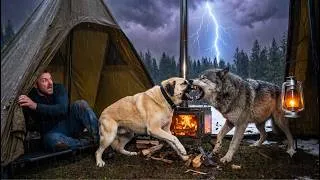 Thumbnail: Caught in Heavy Rain With my Dog - Camping in Rain | My Dog Was Exhausted