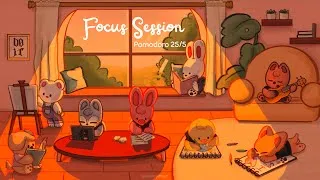 Thumbnail: Stay Focused ♡ 25/5 Pomodoro Timer | Cozy Music | 1HR