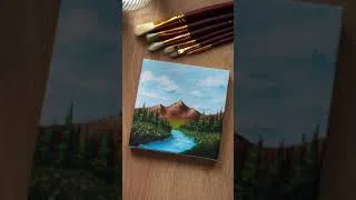 Thumbnail: Little landscape painting | Easy painting for beginners
