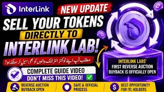 Thumbnail: InterLink New Update 😱 I ITL Buyback LIVE 🚨 Sell Tokens Directly to InterLink Lab