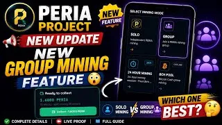 Thumbnail: 🔥 PERIA Project New Group Mining Update! Solo vs Group Mining | Which is Best? Full Guide