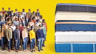 Thumbnail: 40 People VS 5 Popular Mattresses | Helix vs Brooklyn Bedding vs Leesa vs Bear vs Birch