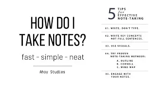 Thumbnail: How do I take notes? | Ahoy Studies