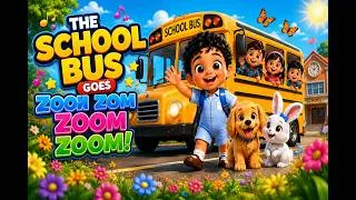 Thumbnail: The School Bus Goes Zoom Zoom Zoom! 🚌 | Fun Nursery Rhyme Song for Kids