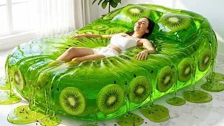 Thumbnail: Which Crazy Bed Would You Choose? 🦋 | Crazy AI ASMR 😱 | Oddly Satisfying AI #aiasmr