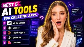 Thumbnail: Best 5 AI Tools for Creating Apps