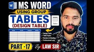 Thumbnail: MS Word Table Design Full Tutorial | Tables Group Explained in Hindi | Part-17 | By Law Sir