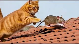 Thumbnail: Rooftop Pursuit: Ginger Cat vs. Clever Mouse!