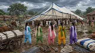 Thumbnail: "😱 5 Brave Indian Village Girls Built the Biggest Tent to Save Their Entire Village!