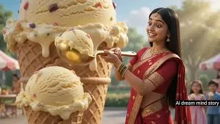 Thumbnail:  The Day 5 Village Sisters Made a Giant Ice Cream 🍦 | Original AI Story #moralstories 