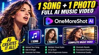 Thumbnail: This AI Turns One Song + One Photo Into a Full Music Video | Onemoreshot