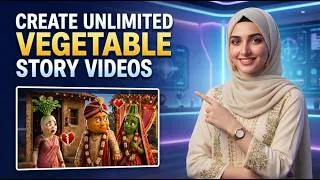 Thumbnail: Create Unlimited Vegetable Stories with AI 🥕 | AI Se Vegetable Stories Kaisa  Banaye | free